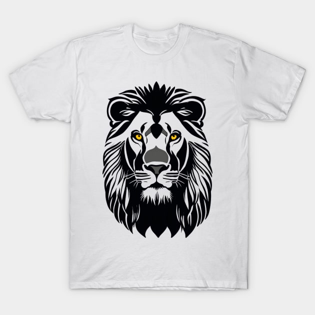 Majestic Lion Face T-Shirt by mikepod